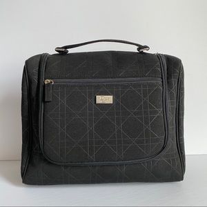 Dior Black Cannage Beauty Cosmetic Bag